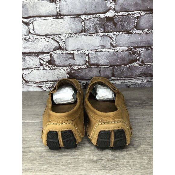Clarks England Tan Nubuck Leather Slip On Driving Loafers Shoes Men 11M US/44EU - Picture 4 of 16